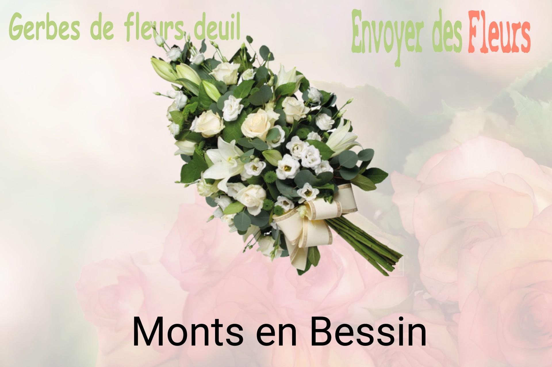 Gerbe de fleurs de deuil livrée à Monts-en-Bessin